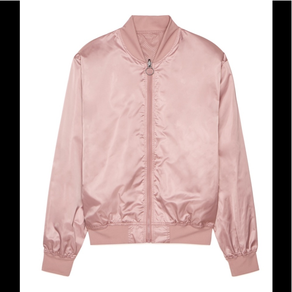 Pink reversible bomber jacket